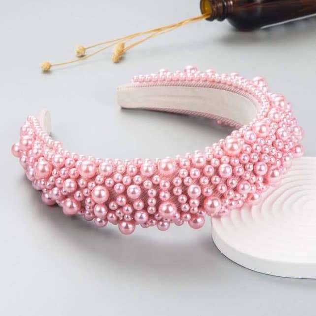 Posh Pink Pearl Headband