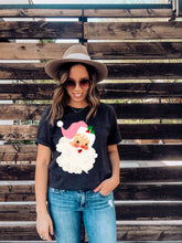 Retro Santa Claus Tshirt: Medium / Dark heather Grey