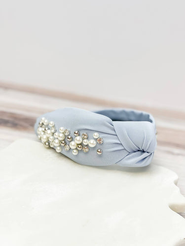 Pearl & Rhinestone Top Knot Headbands