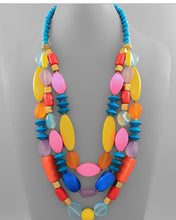 Chunky Colorful Wood Necklace