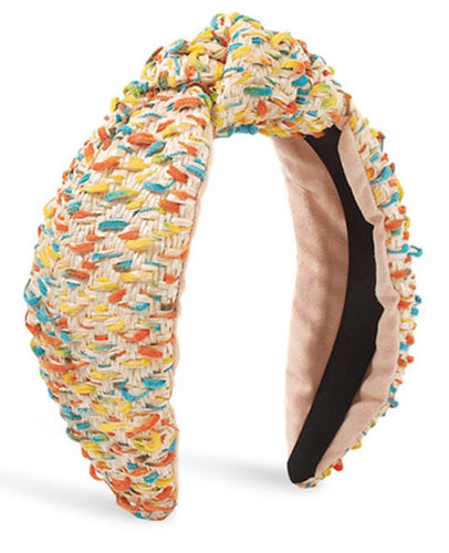 Colorful Straw Knotted Headband