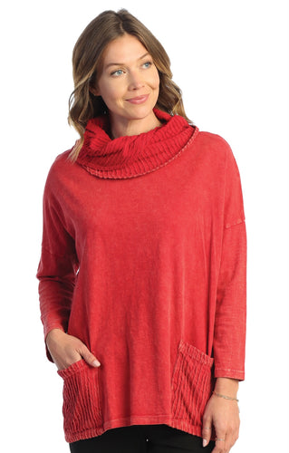 Scarlet Cowl Neck Top