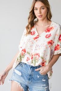 Painted Floral Top