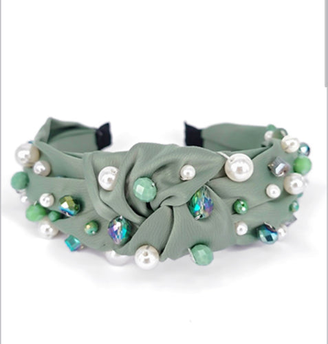 Sage Stud Knotted Headband