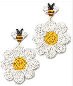 Daisy Bee Dangle Earrings