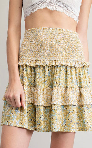 Goldenrod Floral Skirt