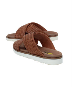 Tan Woven Aushen Slides